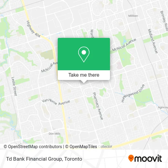 Td Bank Financial Group map