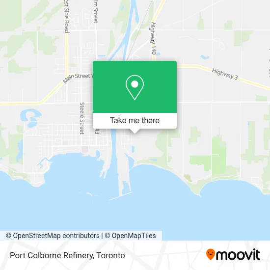 Port Colborne Refinery map