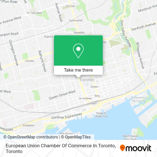 European Union Chamber Of Commerce In Toronto map