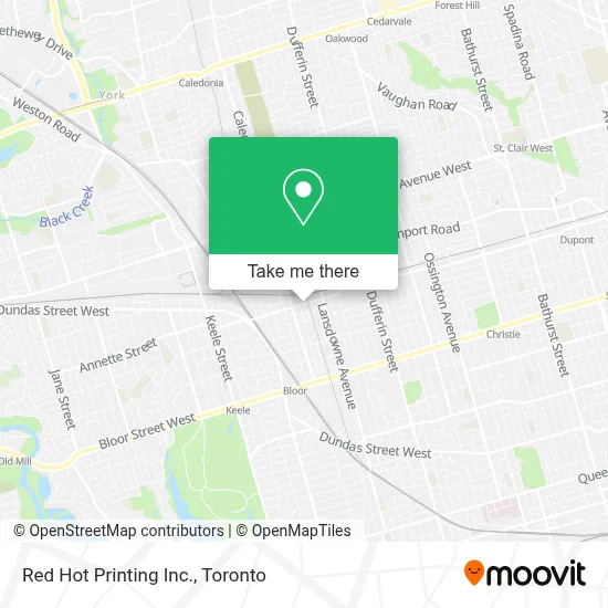 Red Hot Printing Inc. map