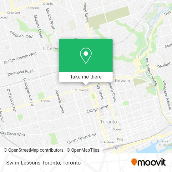 Swim Lessons Toronto map