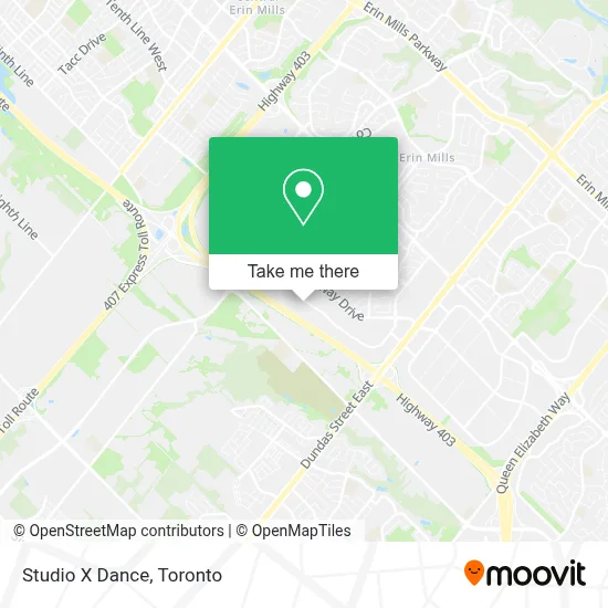 Studio X Dance map