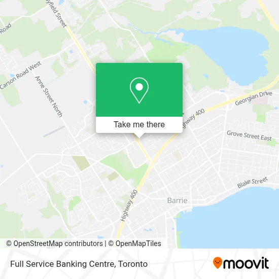Full Service Banking Centre map