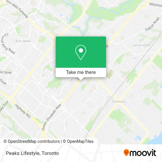 Peaks Lifestyle map