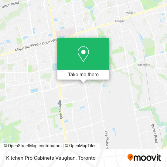 Kitchen Pro Cabinets Vaughan map