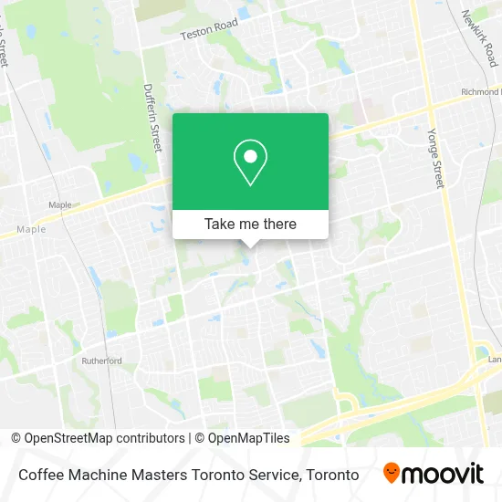Coffee Machine Masters  Toronto Service map