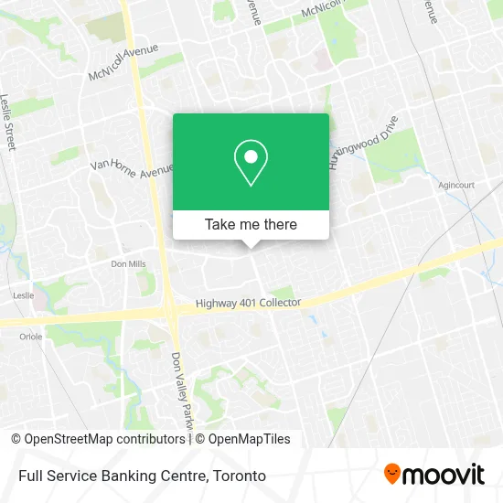 Full Service Banking Centre map