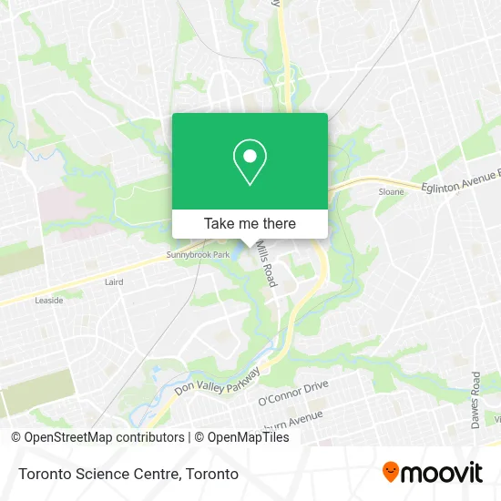Toronto Science Centre map