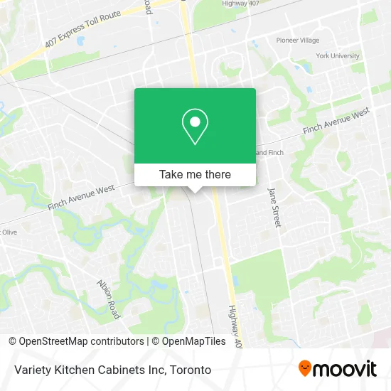 Variety Kitchen Cabinets Inc map
