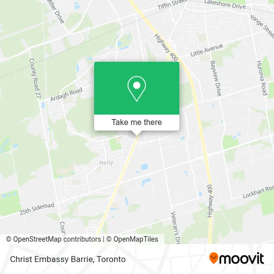 Christ Embassy Barrie map