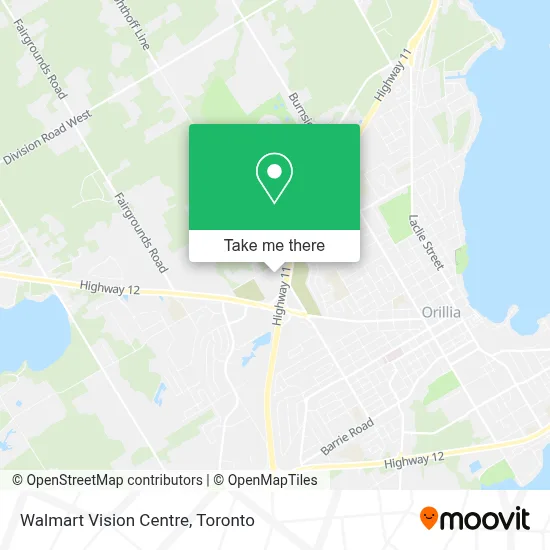 Walmart Vision Centre map