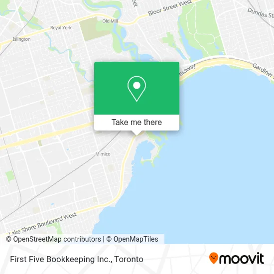 First Five Bookkeeping Inc. map