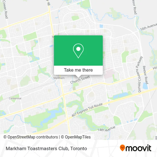 Markham Toastmasters Club map