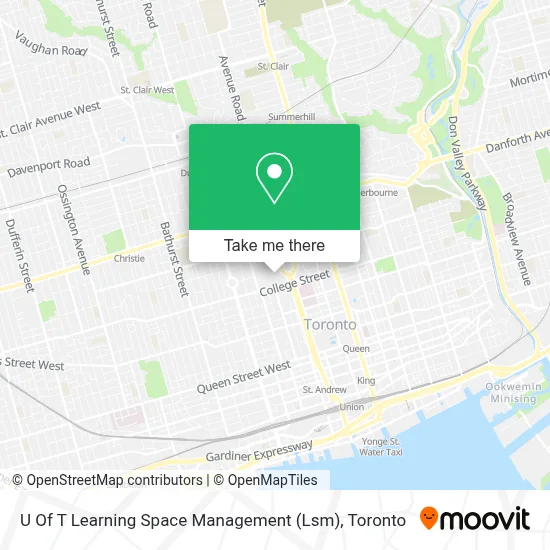 U Of T Learning Space Management (Lsm) map