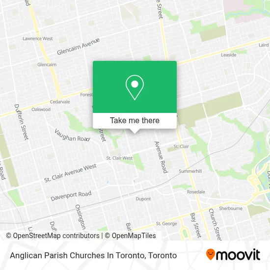 Anglican Parish Churches In Toronto map