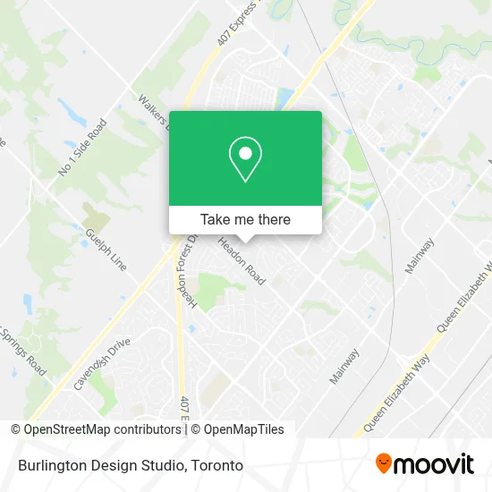 Burlington Design Studio map