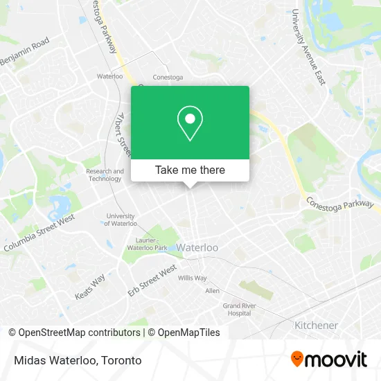 Midas Waterloo map