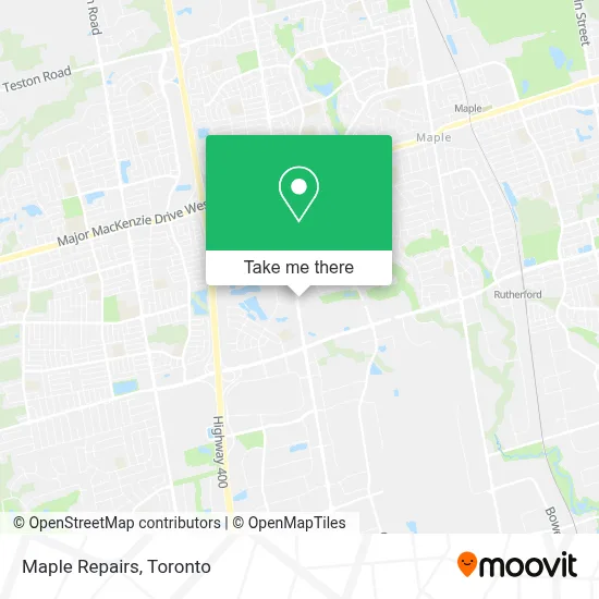 Maple Repairs map