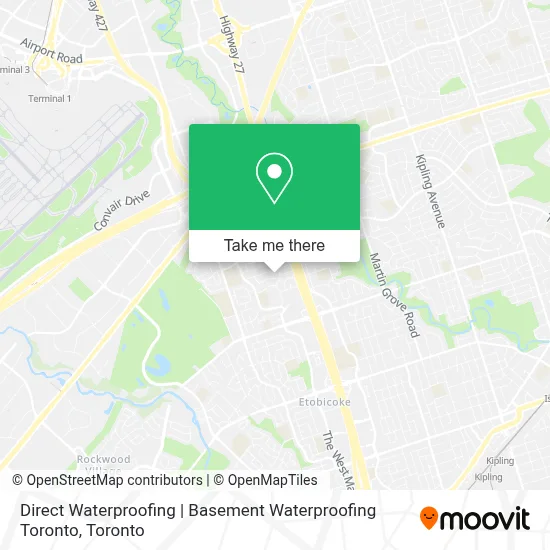 Direct Waterproofing | Basement Waterproofing Toronto map
