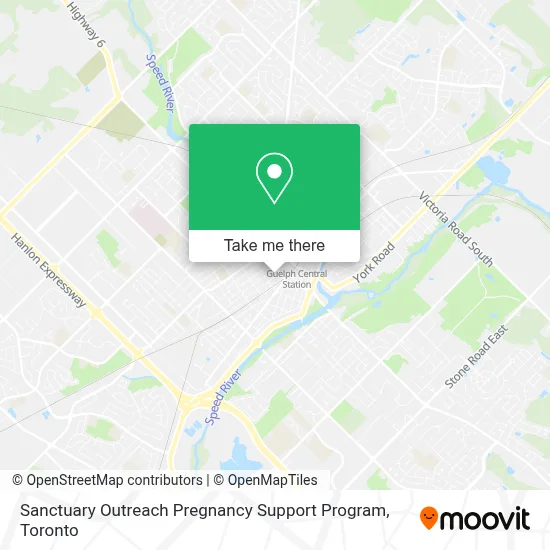 Sanctuary Outreach Pregnancy Support Program map