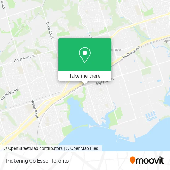 Pickering Go Esso map