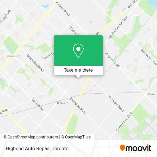 Highend Auto Repair map
