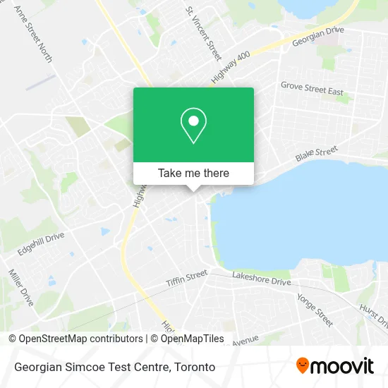Georgian Simcoe Test Centre map