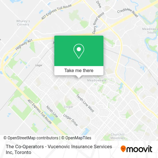 The Co-Operators - Vucenovic Insurance Services Inc map