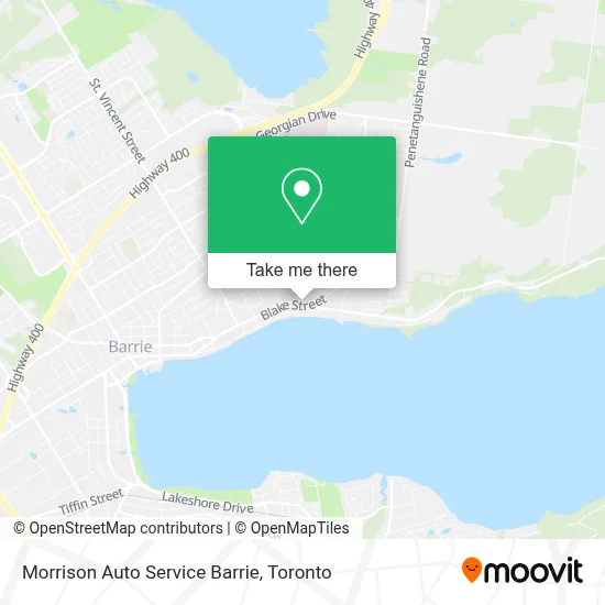 Morrison Auto Service Barrie map
