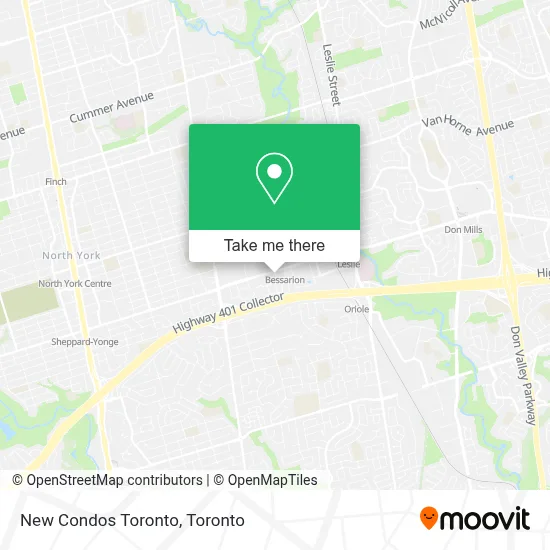 New Condos Toronto map
