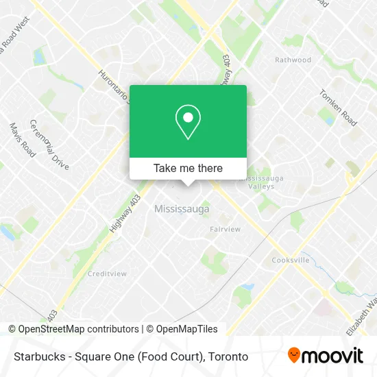 Starbucks - Square One (Food Court) map