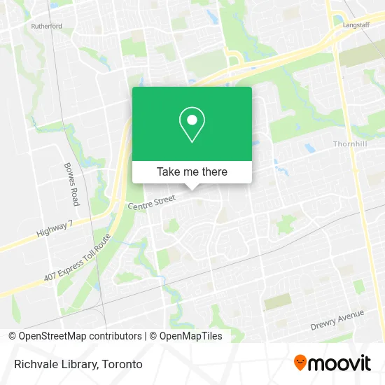 Richvale Library map
