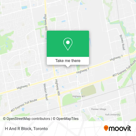H And R Block map
