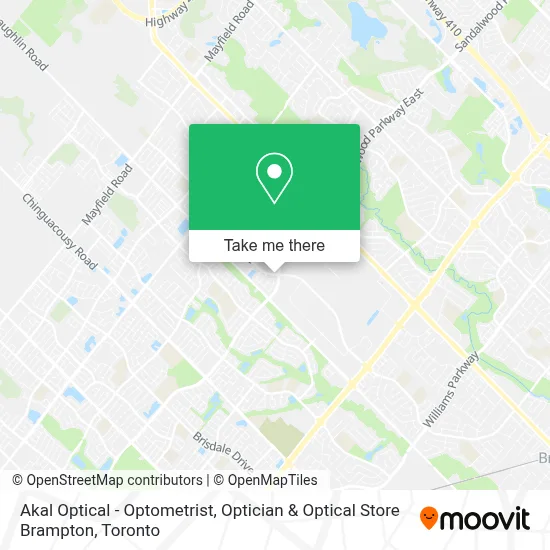 Akal Optical - Optometrist, Optician & Optical Store Brampton map