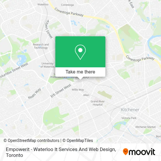 Empowerit - Waterloo It Services And Web Design map