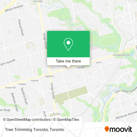 Tree Trimming Toronto map