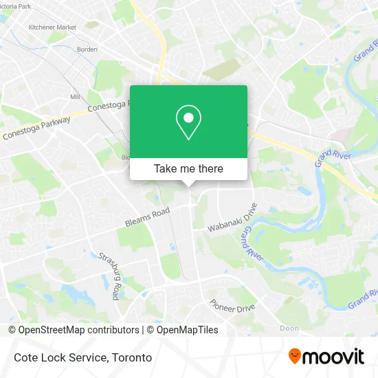 Cote Lock Service map