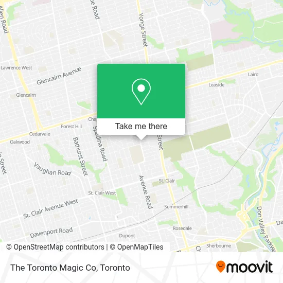 The Toronto Magic Co map