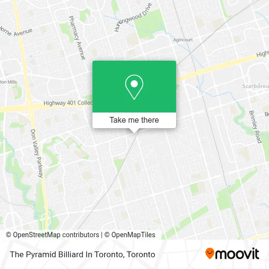The Pyramid Billiard In Toronto map