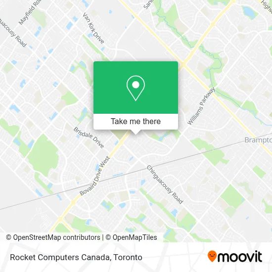 Rocket Computers Canada map