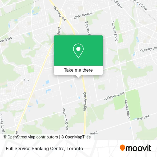 Full Service Banking Centre map