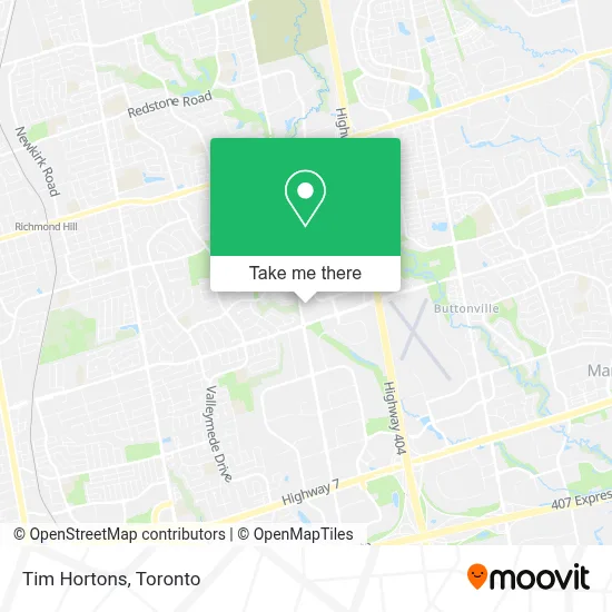 Tim Hortons map