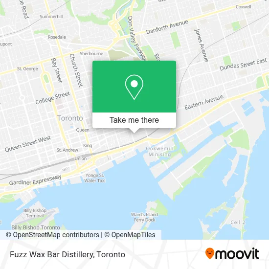 Fuzz Wax Bar Distillery map