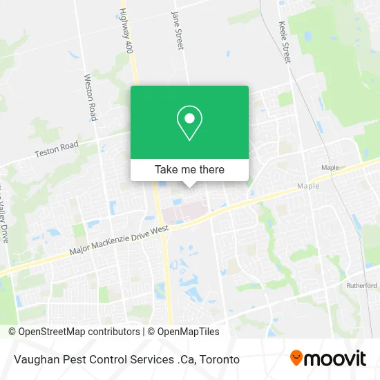 Vaughan Pest Control Services .Ca map