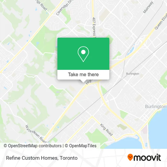 Refine Custom Homes map