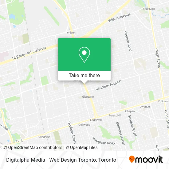 Digitalpha Media - Web Design Toronto map