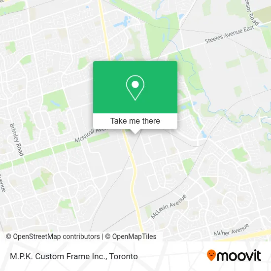 M.P.K. Custom Frame Inc. map