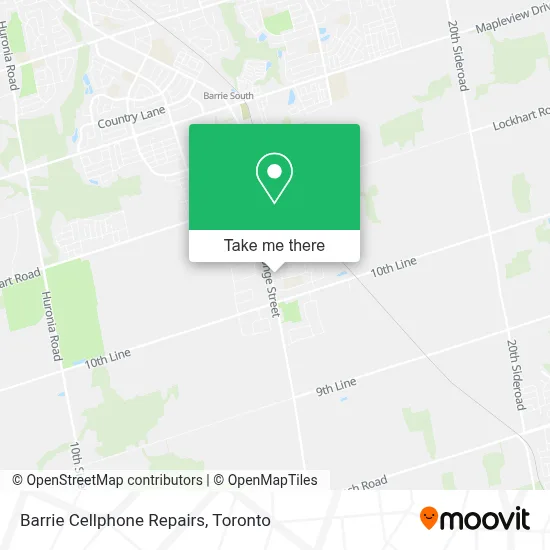 Barrie Cellphone Repairs map
