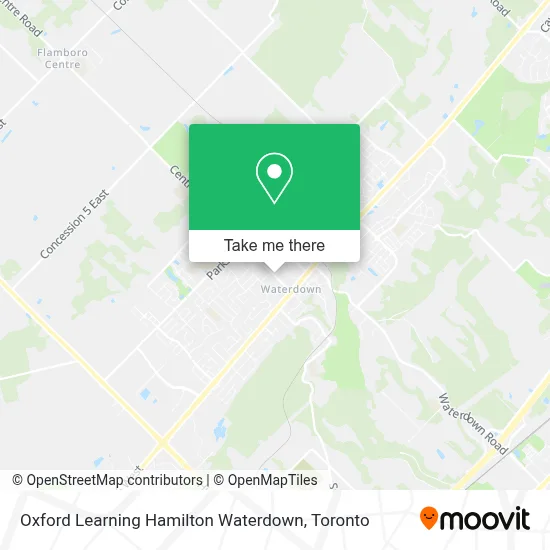 Oxford Learning Hamilton Waterdown map