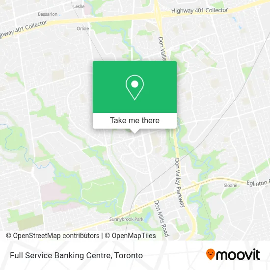 Full Service Banking Centre map